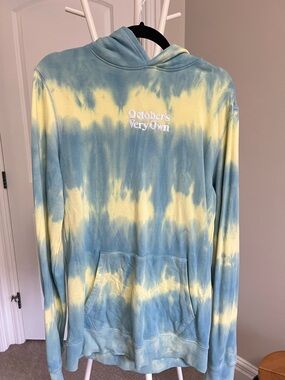 OVO Tie-Dye Hoodie in Blue and Yellow